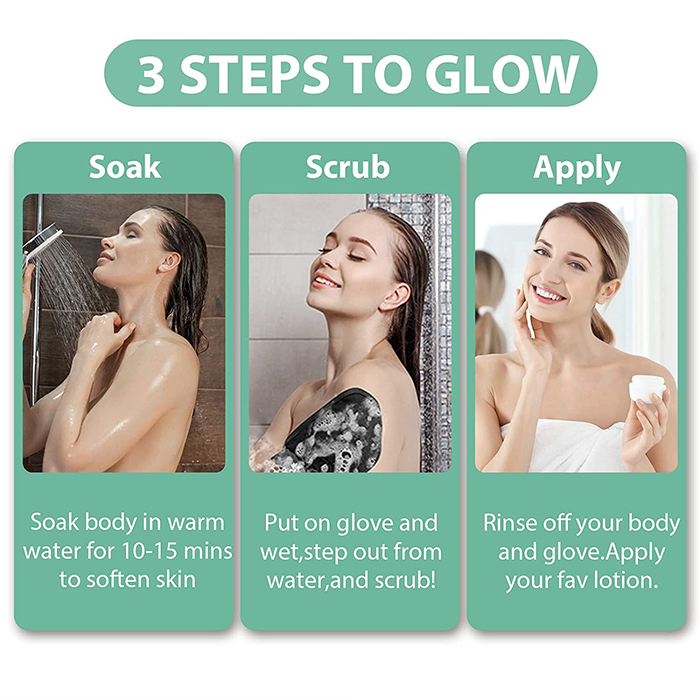 ScrubGlove, egy kesztyű testradírozáshoz és a bőr szőrtelenítésének előkészítéséhez (1 + 1 INGYENES) - Image 5