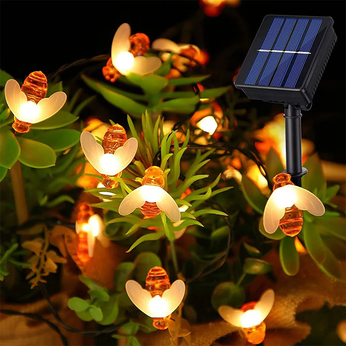 BeeLights, napenergiával működő lámpa 30 méh alakú LED fényforrással - Image 7