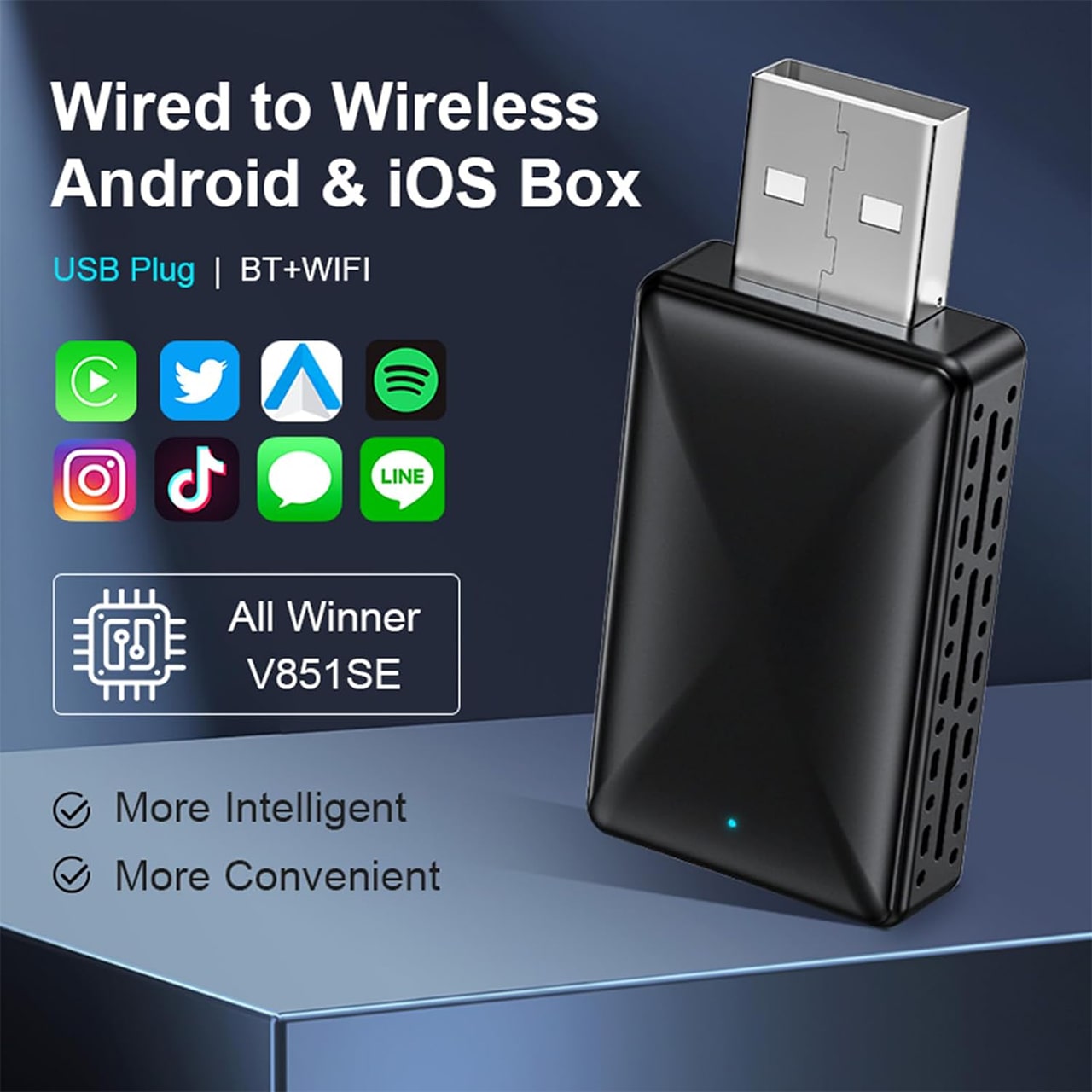 CarPlay, USB stick for wireless car connectivity with Apple CarPlay and Android Auto - Image 1
