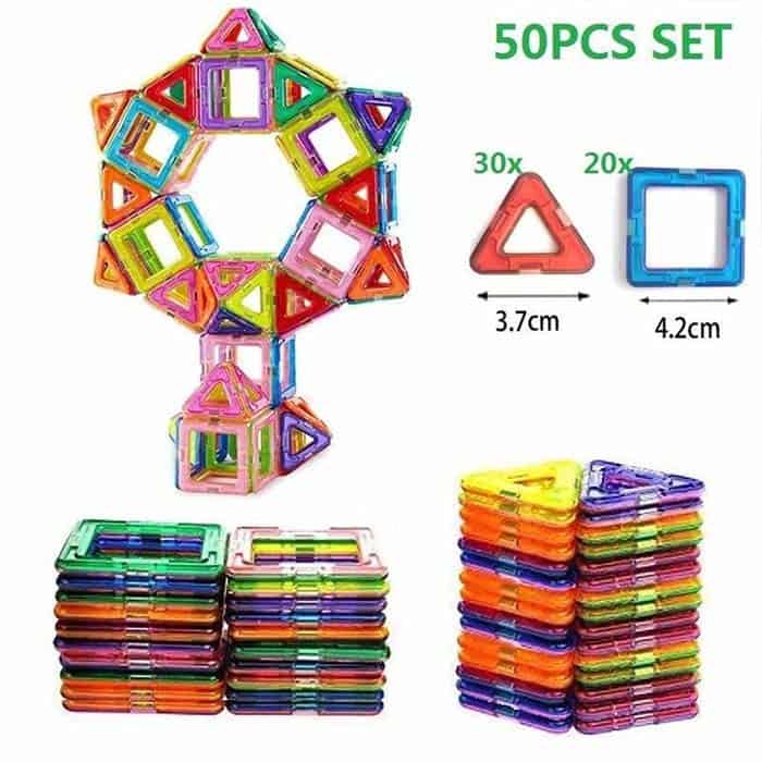 ConstructBlocks, 50 darab mágneses lapokból álló készlet különféle alkotásokhoz - Image 7