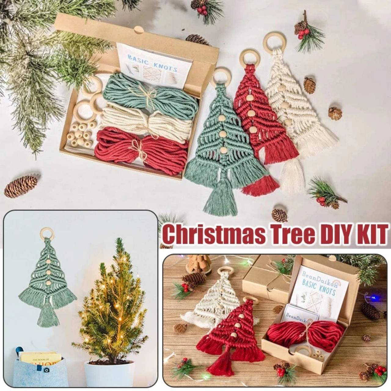 CraftKit, karácsonyi makramé dísz készlet - Image 2