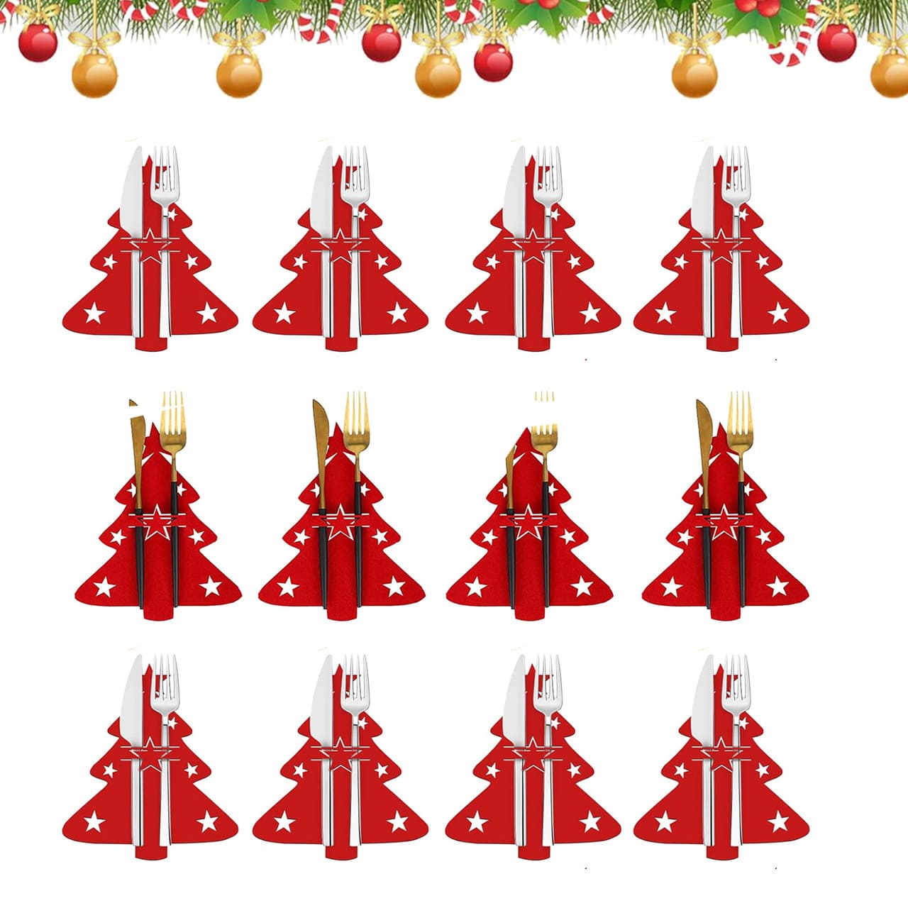 Festives, 12 darabos karácsonyi evőeszközkészlet - Image 2