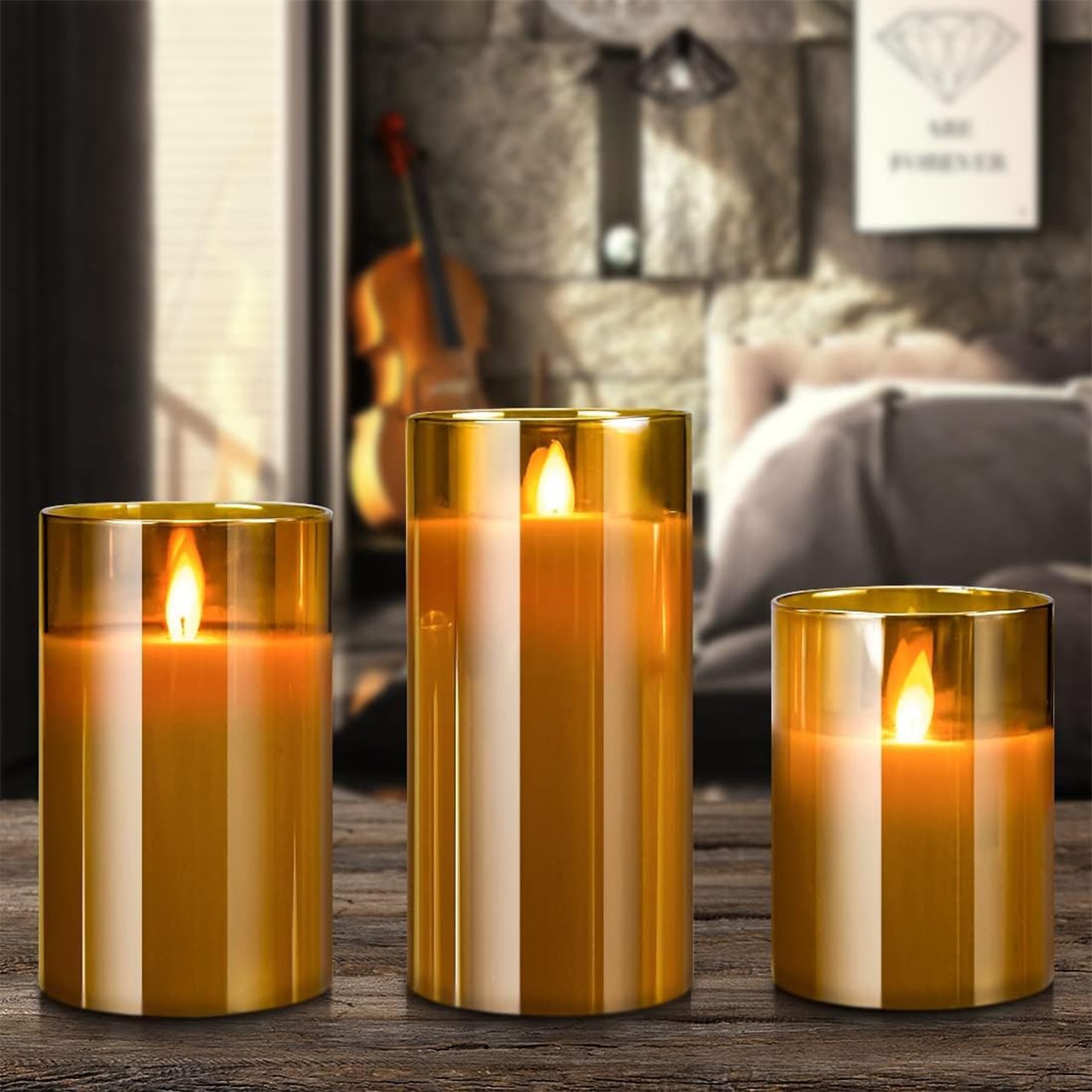 FlickCandles, elegáns dekoratív gyertya készlet (3 darab) - Image 8