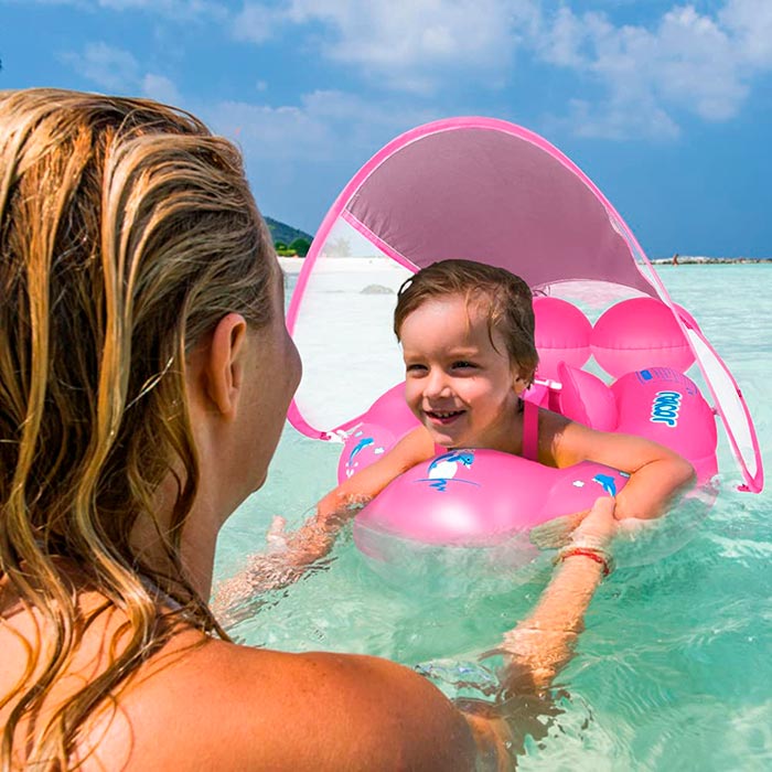 FloatyBaby, baba és kisgyermek úszókarika napellenzővel - Image 4