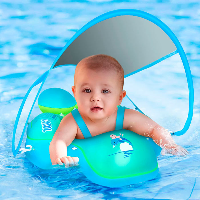 FloatyBaby, baba és kisgyermek úszókarika napellenzővel - Image 8