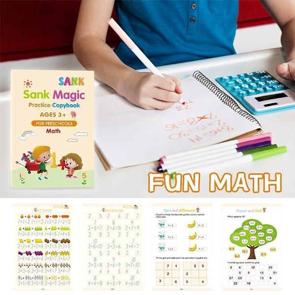KidBook, 4 részes irkafüzet készlet írásra és rajzolásra Magic tollal, amely száradáskor automatikusan eltűnik - Image 8