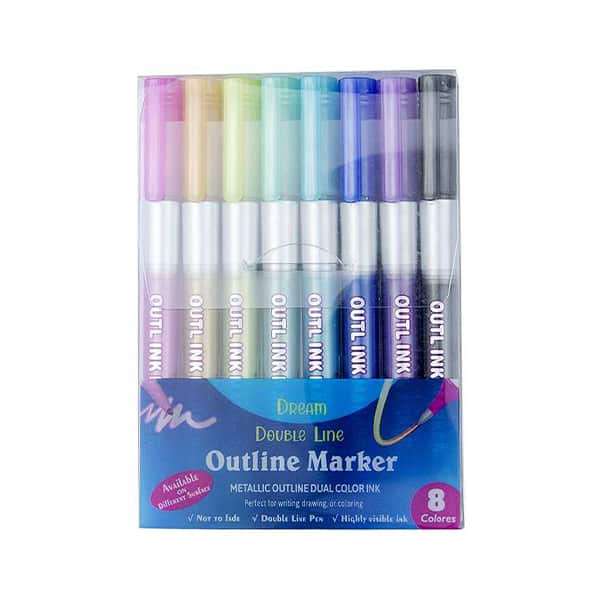 MagicMarkers, 8 darabos filctoll készlet, amely varázslatos körvonalat hoz létre - Image 1