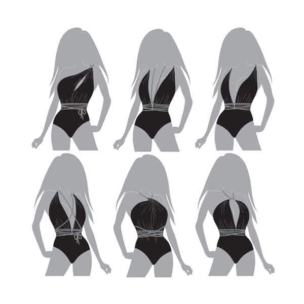 Monokini, egyrészes párnázott fürdőruha, amely különféle módon viselhető - Image 5
