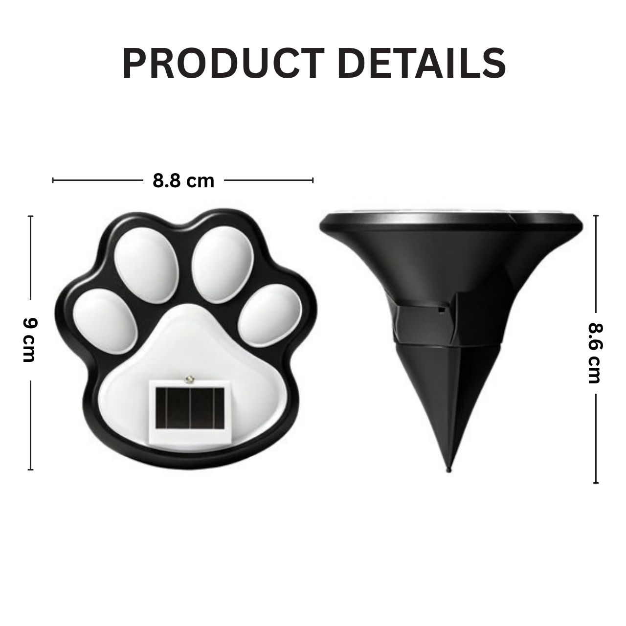 Mancs alakú napelemes LED-lámpák, Paws - Image 5