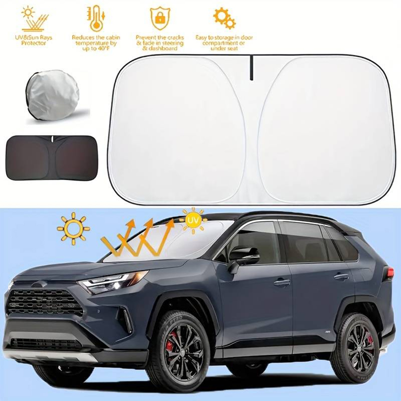 SunVisor, visszahúzható autószélvédő napellenző - Image 5