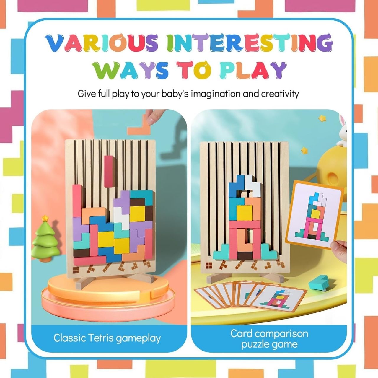 Tetris, fából készült didaktikus játék - Image 6