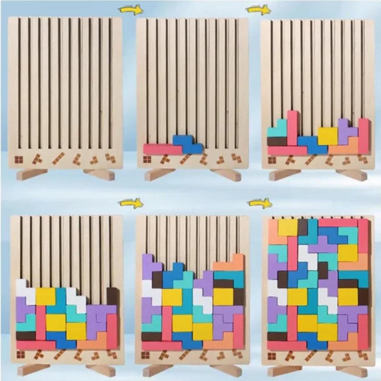 Tetris, fából készült didaktikus játék - Image 7
