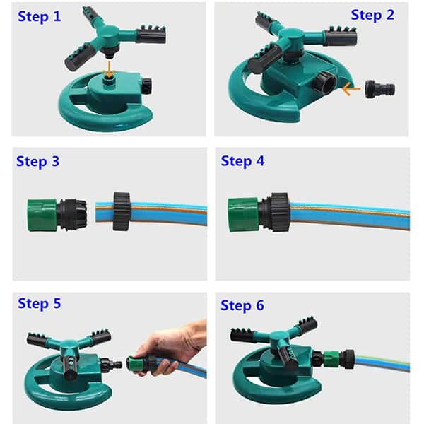 WaterSprinkler, kerti locsoló - három fúvókával és 360 fokos forgatással - Image 12