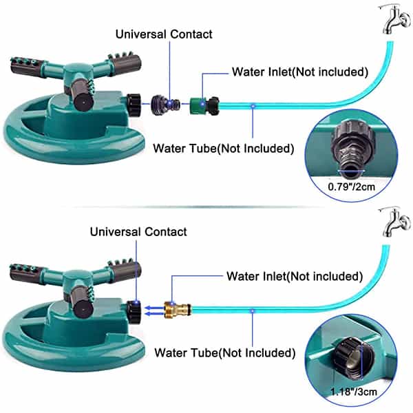 WaterSprinkler, kerti locsoló - három fúvókával és 360 fokos forgatással - Image 3