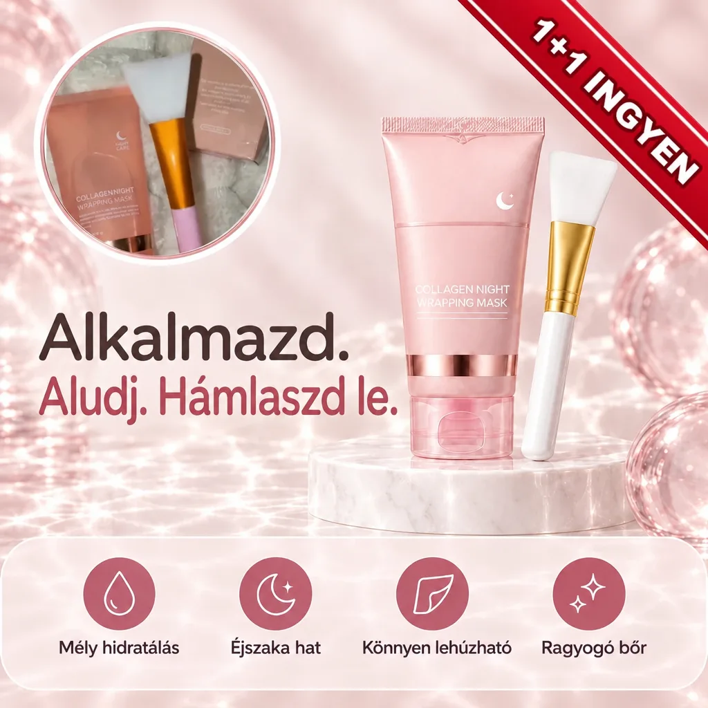 CollagenMask, kollagénes éjszakai arcpakolás peel-off hatással (1+1 INGYENES ) - Image 1