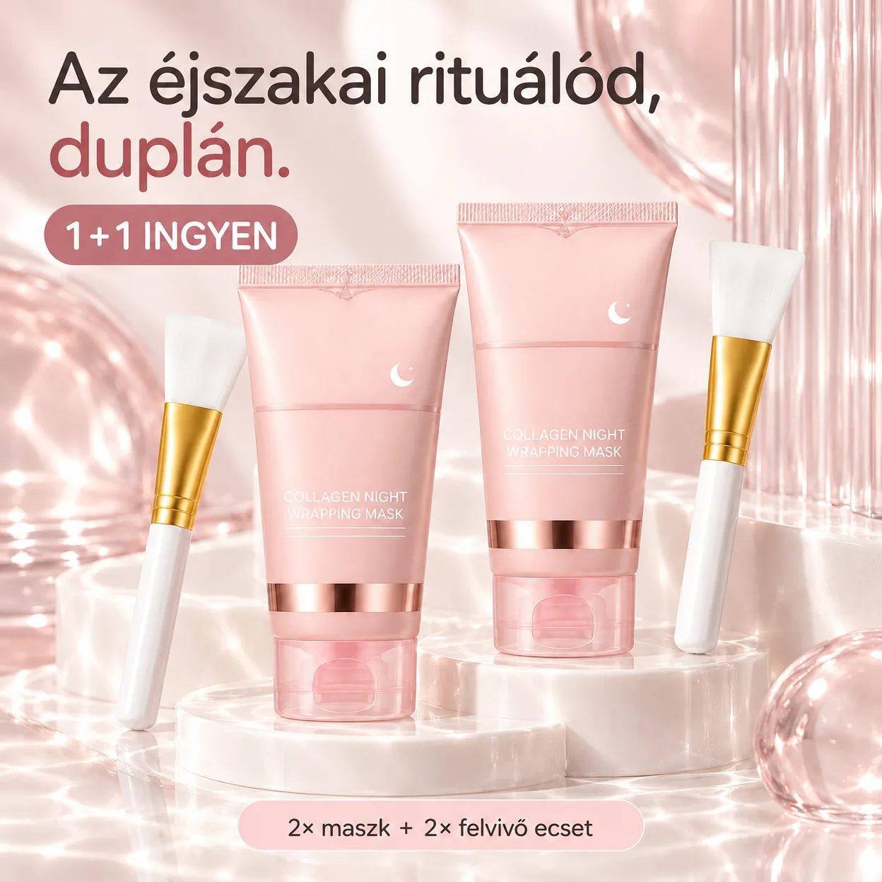 CollagenMask, kollagénes éjszakai arcpakolás peel-off hatással (1+1 INGYENES ) - Image 2