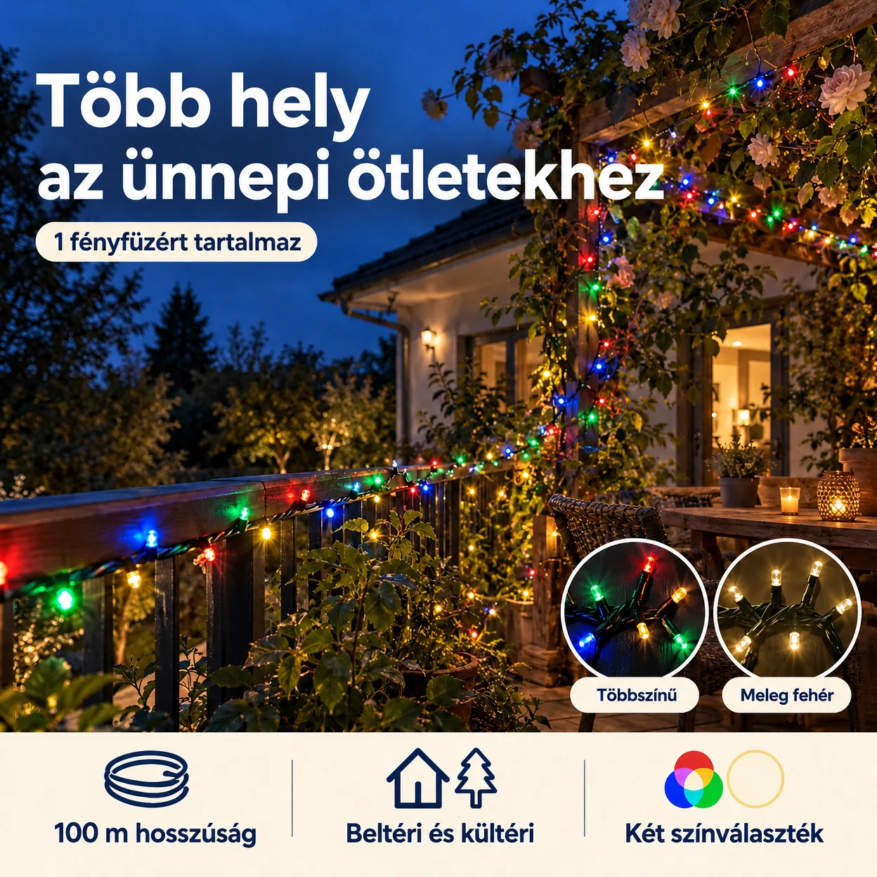 100mLL Ünnepi Fényfüzér - Image 9