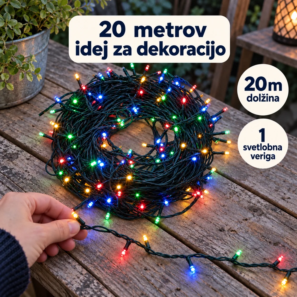 20mLL, színes ünnepi fénylánc - Image 8