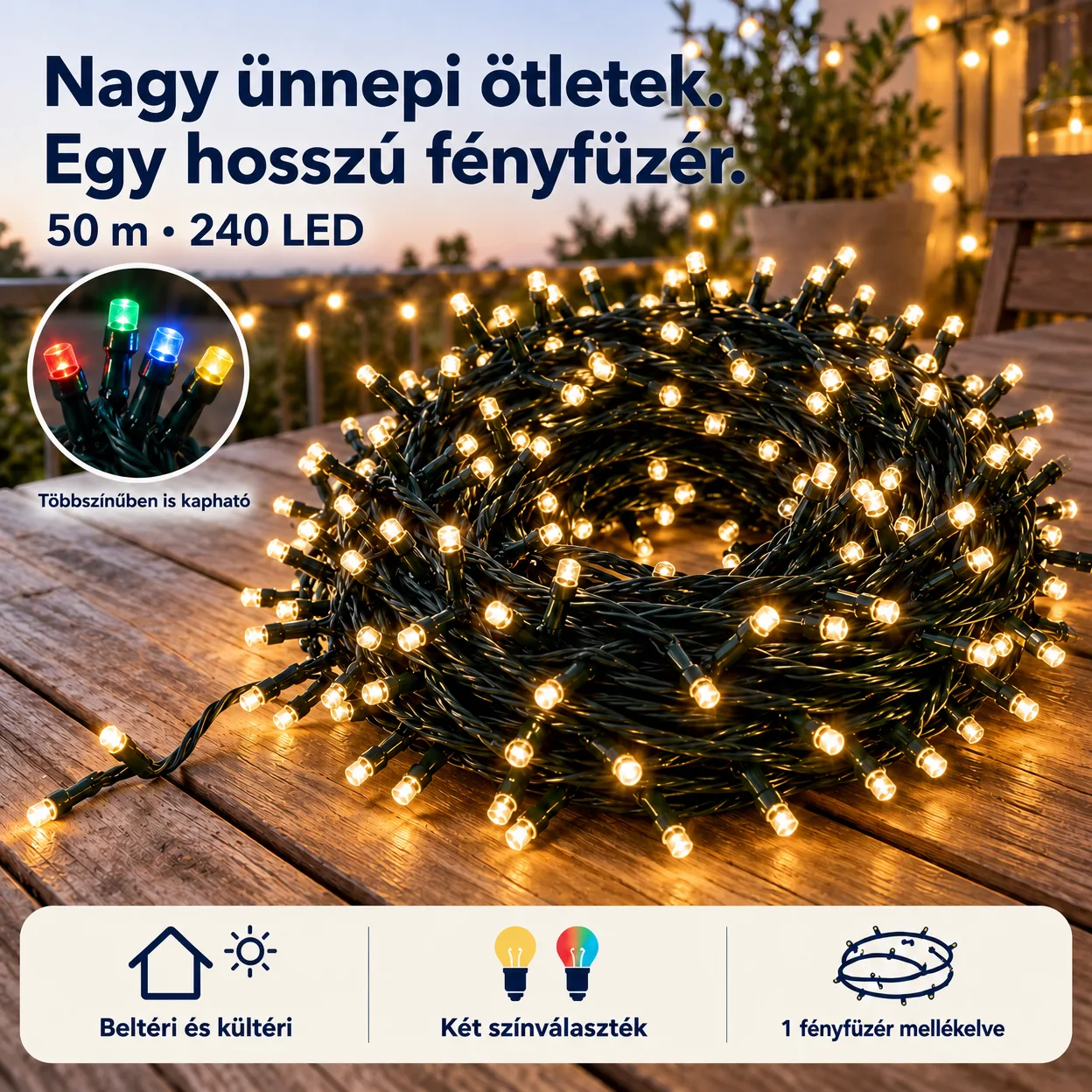 50mLL Ünnepi Fényfüzér - Image 1
