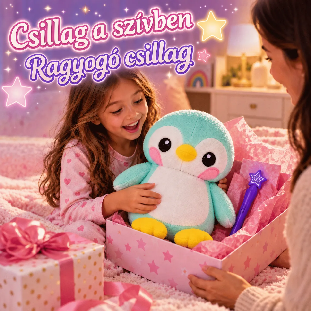 Sötétben világító plüss pingvin, BestFriend - Image 4