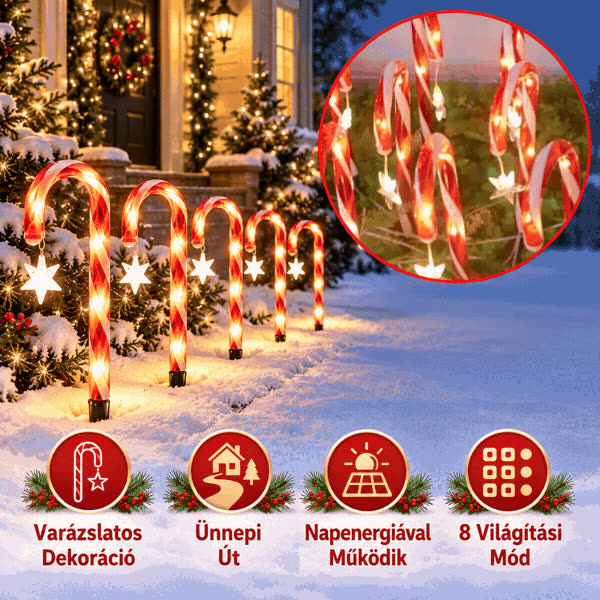 LED-es karácsonyi cukorpálcák, CaneLights - video