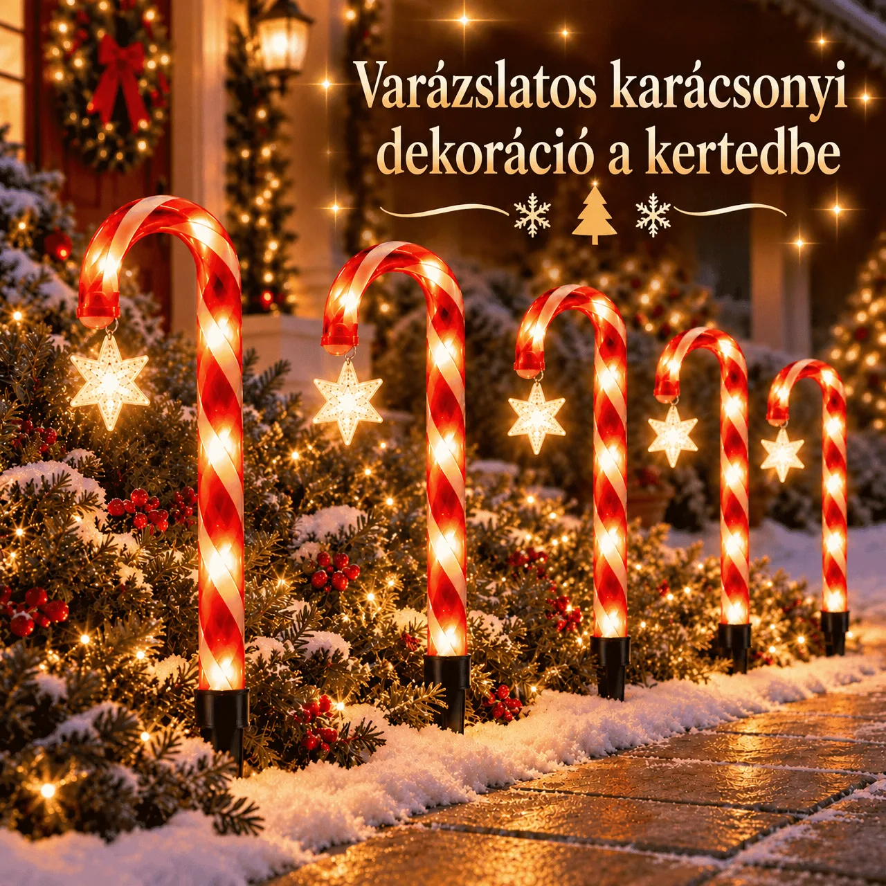 Varázslatos karácsonyi dekoráció a kertbe