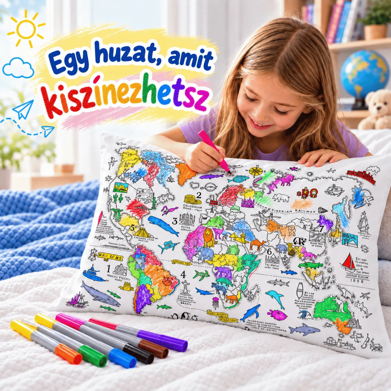 A párnahuzat, amit ki lehet színezni