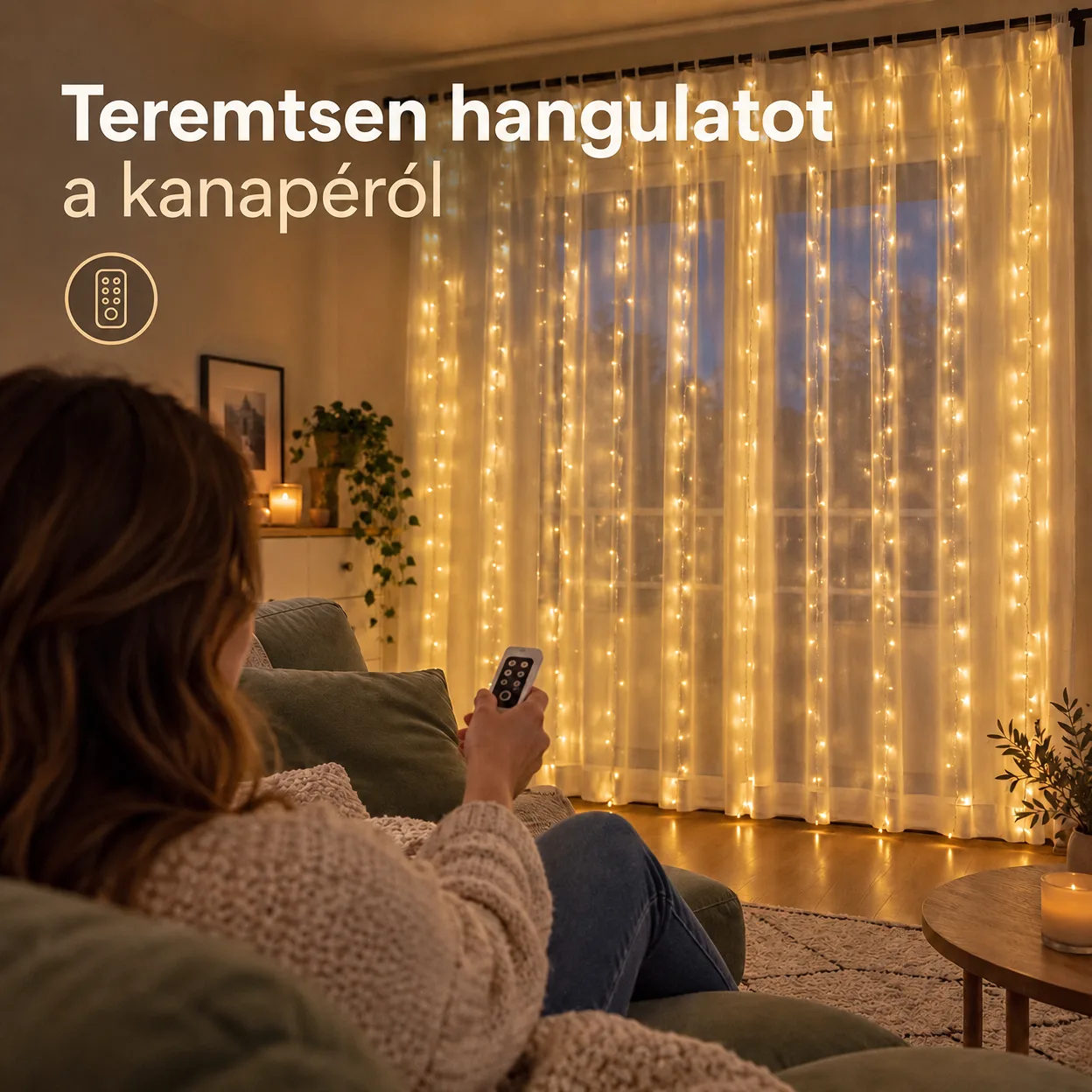 CurtainLED, LEDlámpás fényfüggöny (300 darab izzó, 3x3m) - Image 5