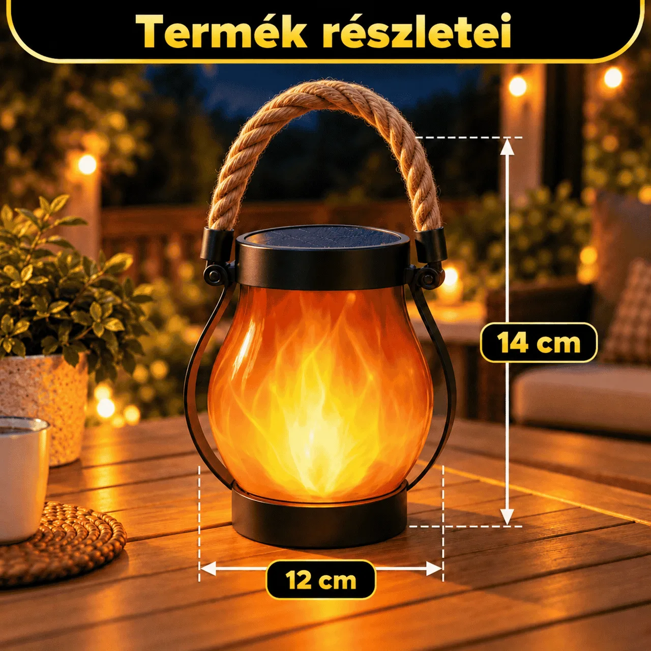 Flamy napelemes lámpás lánghatással - Image 3