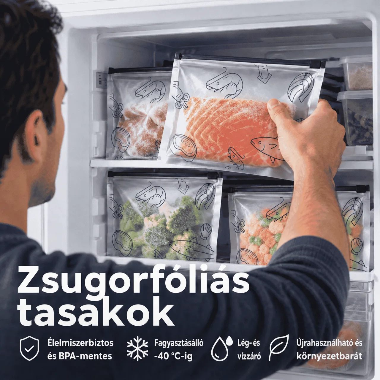 Élelmiszertároló zacskók (30 db), FreshBags - Image 6