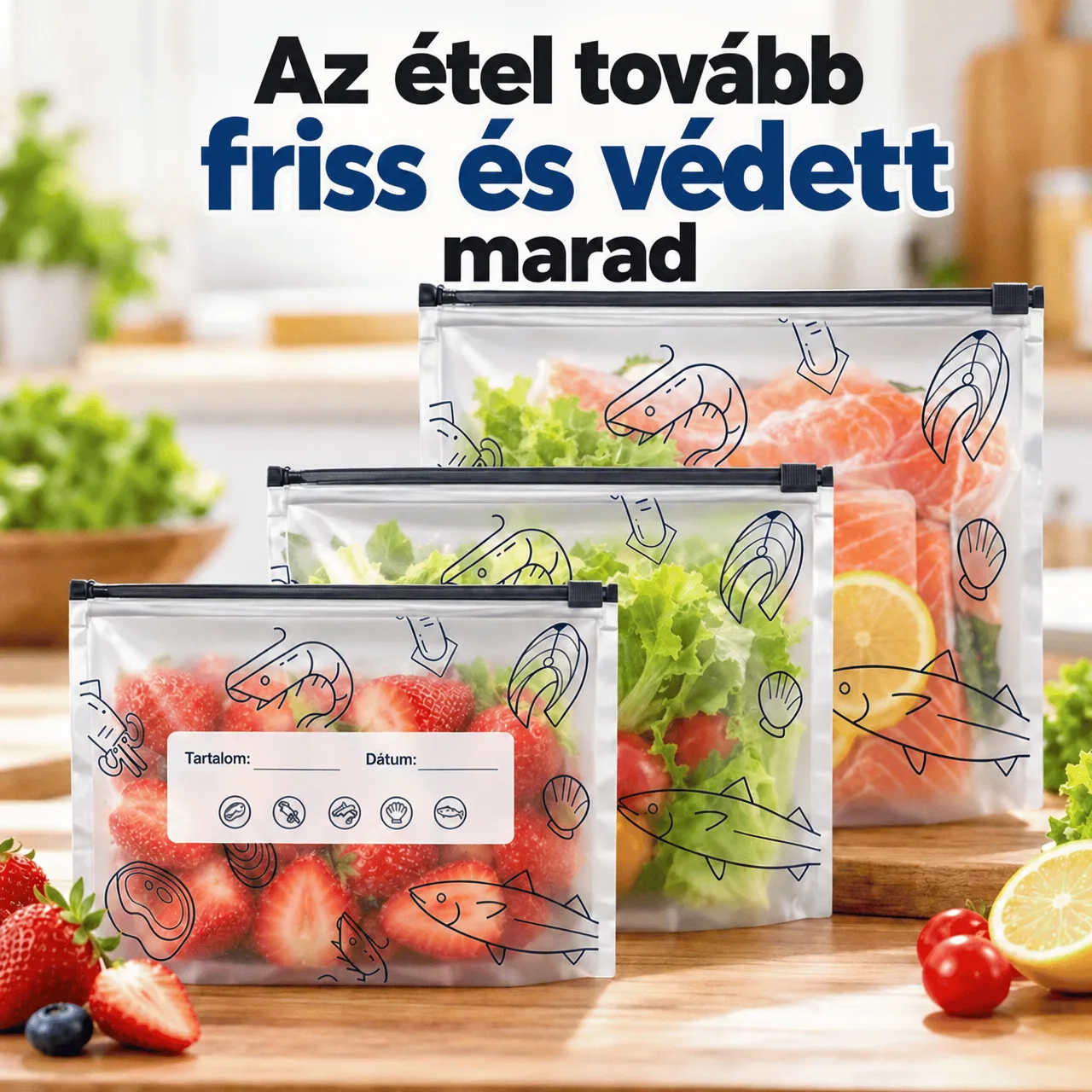 Az élelmiszerek tovább frissek és védettek maradnak