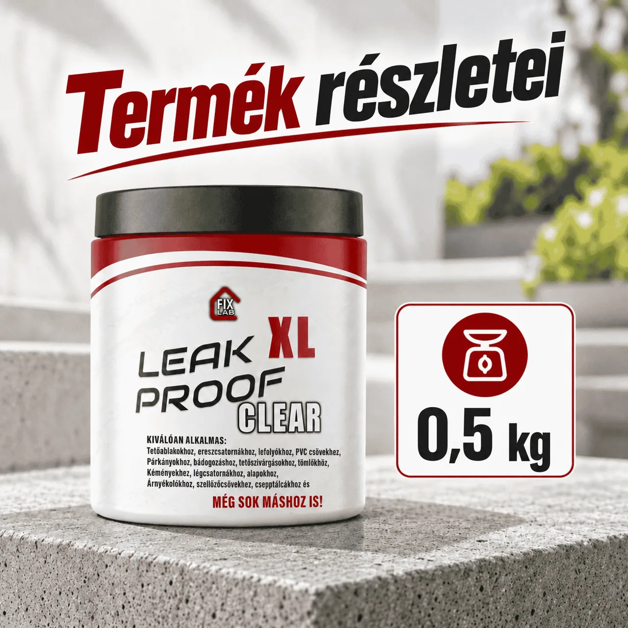 Átlátszó bevonat repedések tömítésére, LeakProof - Image 3