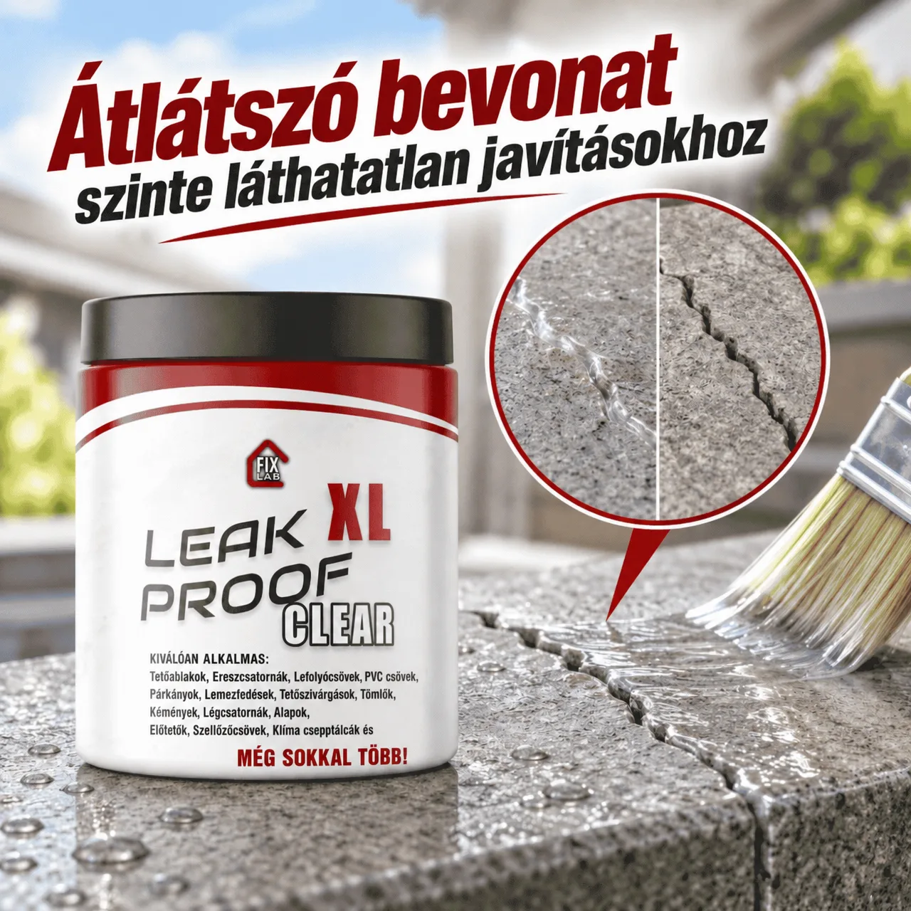Átlátszó bevonat a szinte láthatatlan javításokhoz