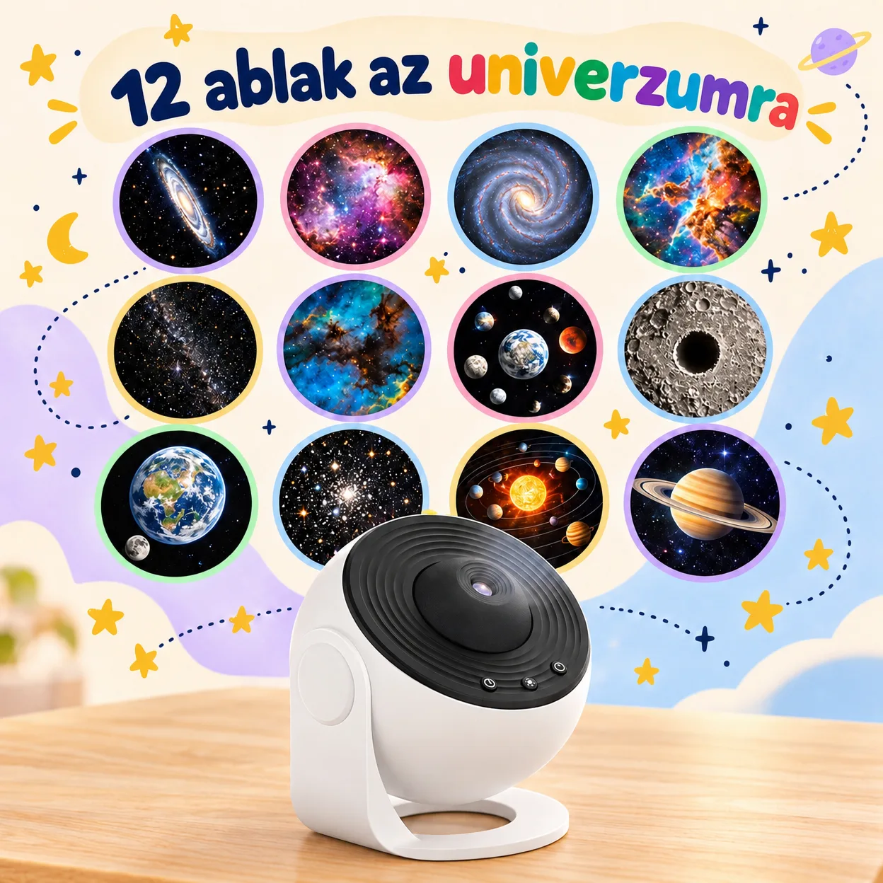 Planetárium, egy éjszakai projektor, amely 12 különböző típusú galaxist, csillagképet és bolygót mutat be - Image 5