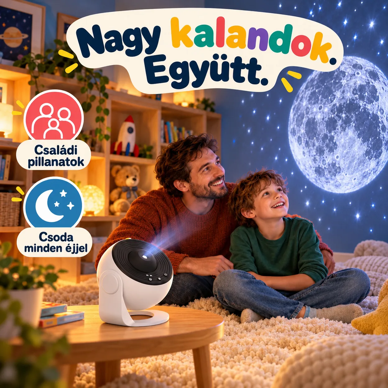Planetárium, egy éjszakai projektor, amely 12 különböző típusú galaxist, csillagképet és bolygót mutat be - Image 6