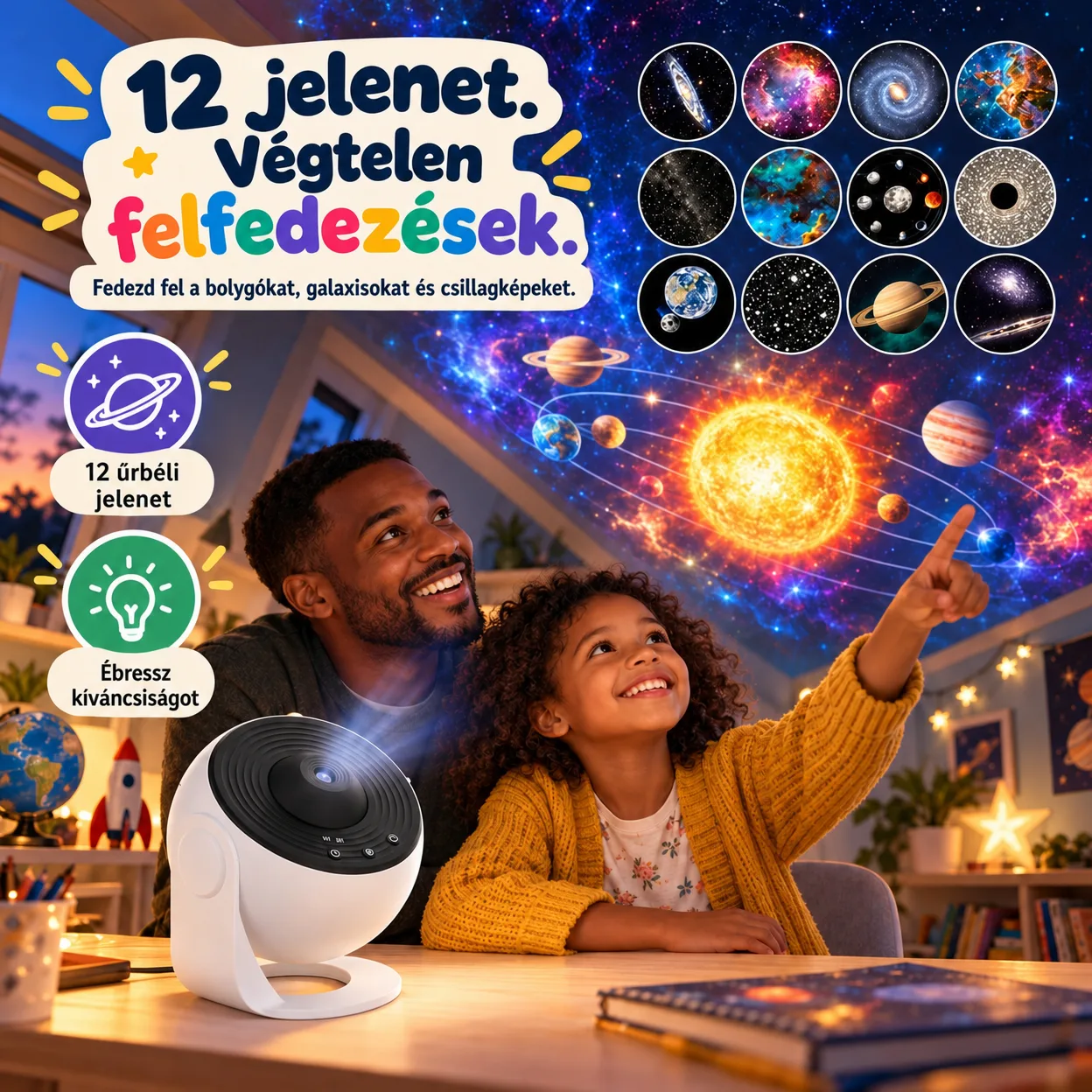 Válassz 12 különböző csillagos égbolt megjelenítés közül!