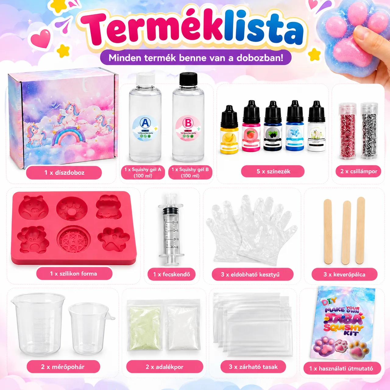 DIY figurakészítő készlet, SquishyMaker - Image 7