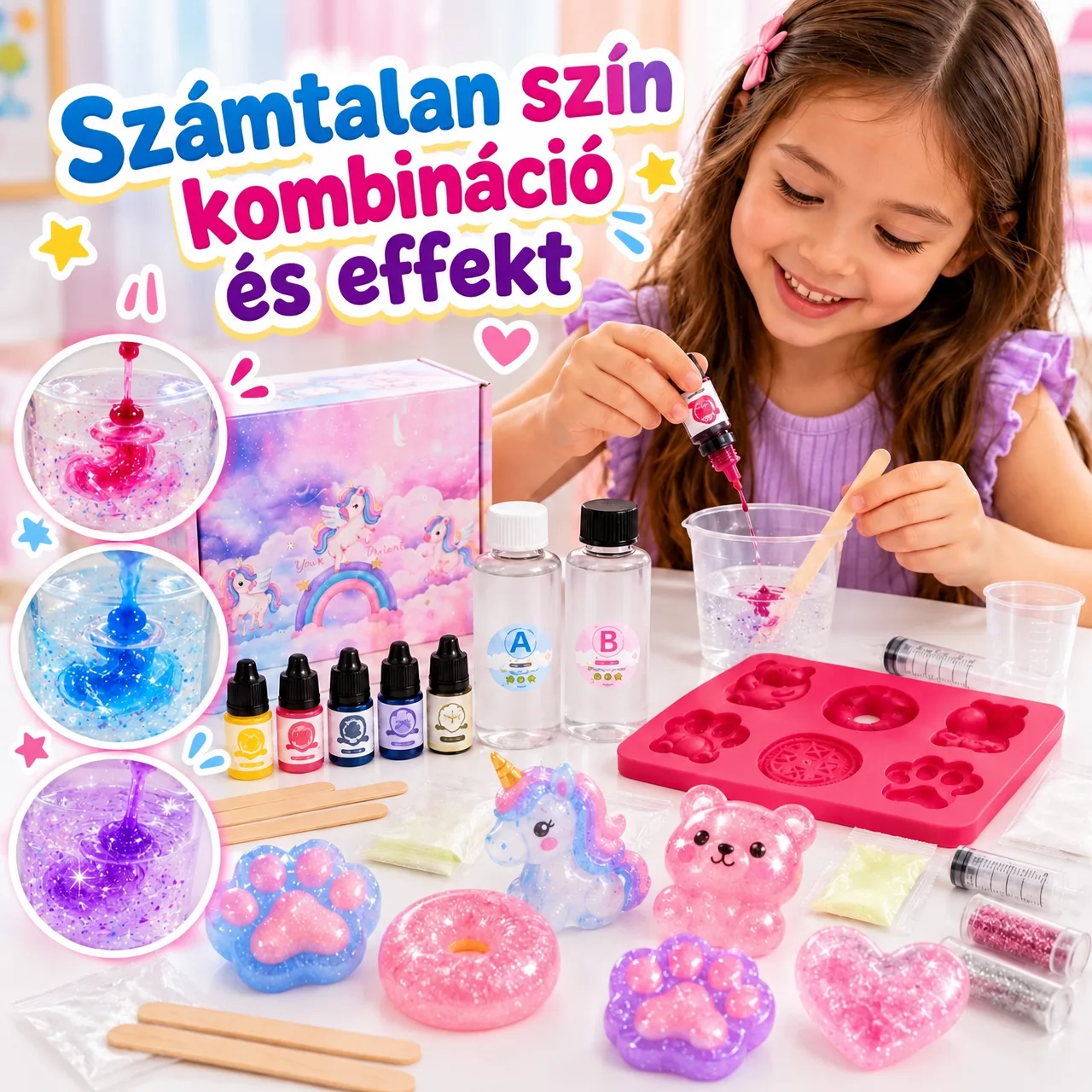 Számtalan színkombináció és hatás
