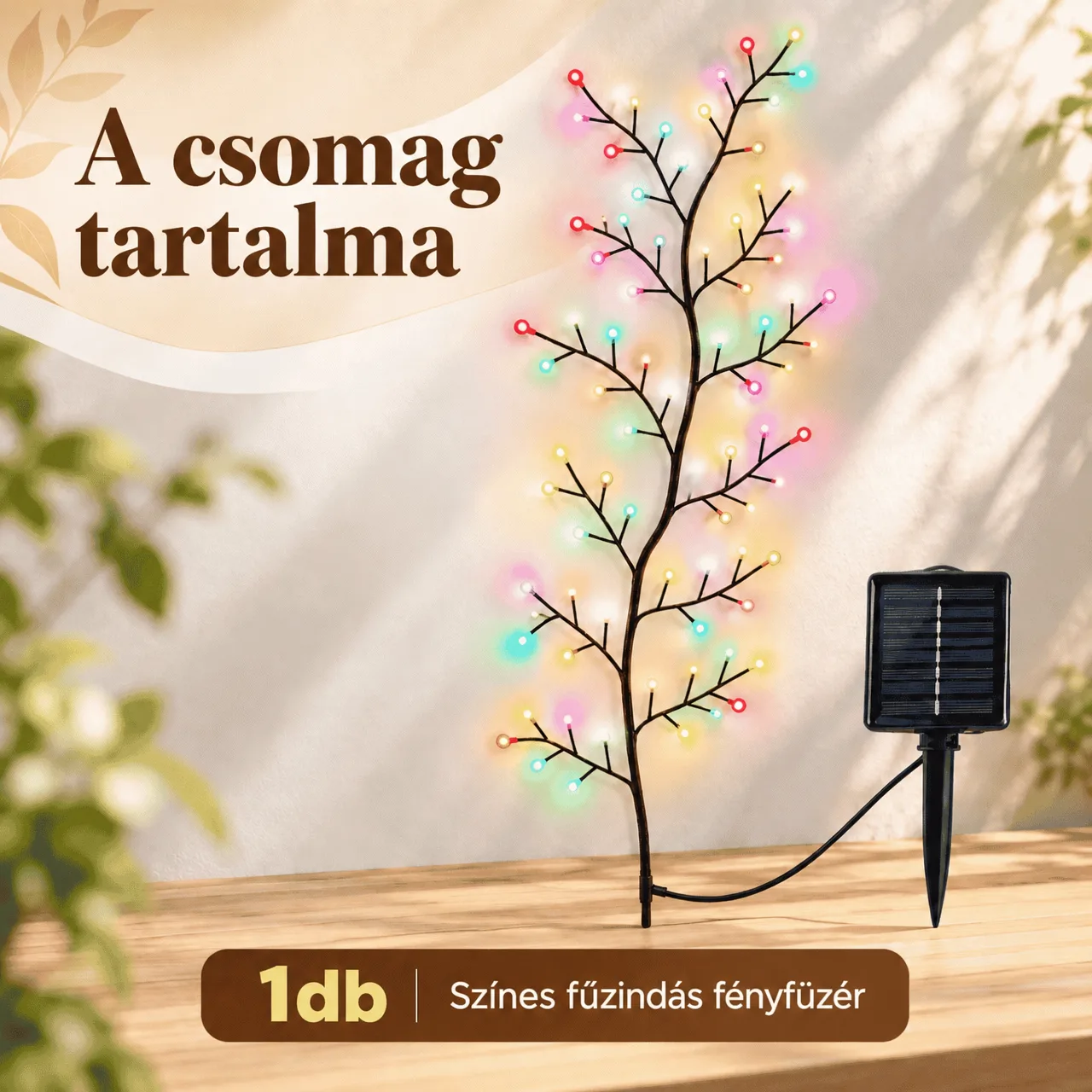 Napelemes LED-es fényág, VineLight - Image 2