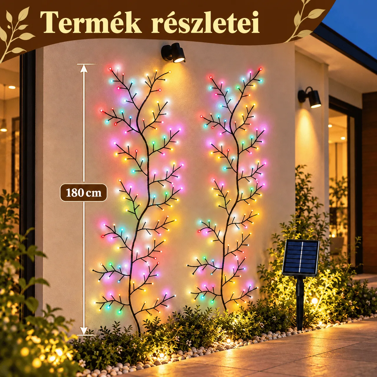Napelemes LED-es fényág, VineLight - Image 3