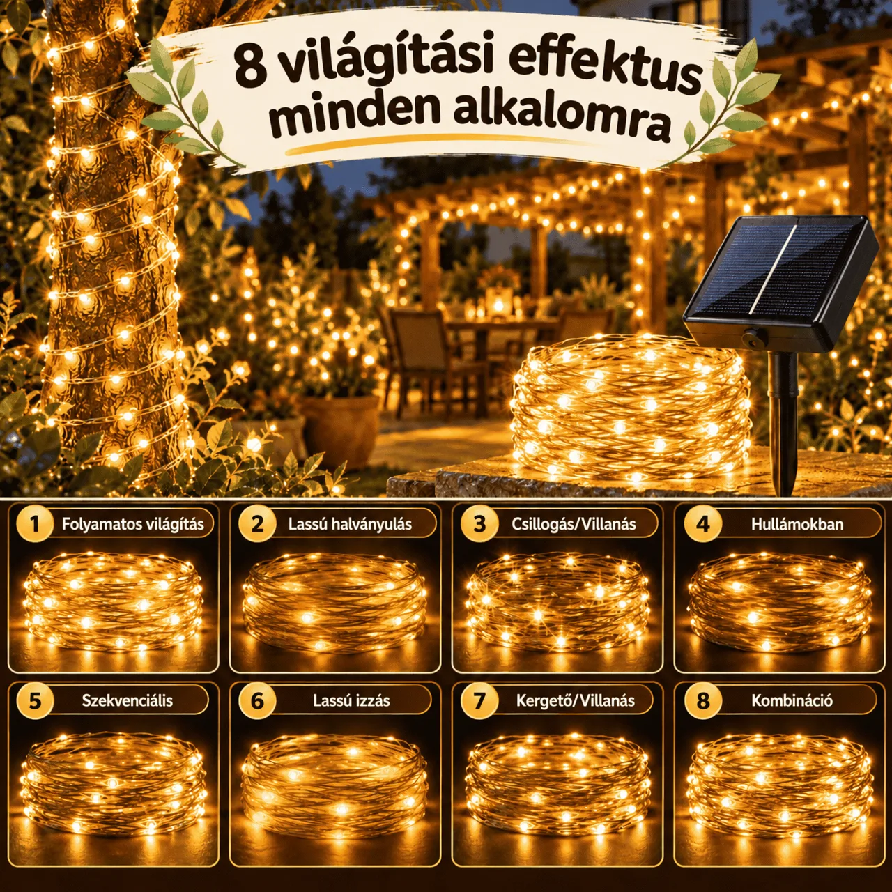 8 világítási effekt minden alkalomra