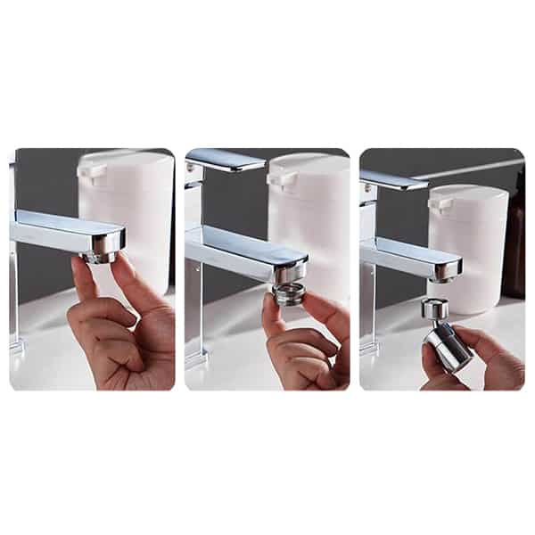 TapStar, univerzális fröccsenőszűrő adapter, 720 ° -ban forgatható permetező fejjel!