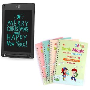 KidsBundle, LED tolltartó és 4 varázstoll munkafüzet az írás és rajzolás tanulásához