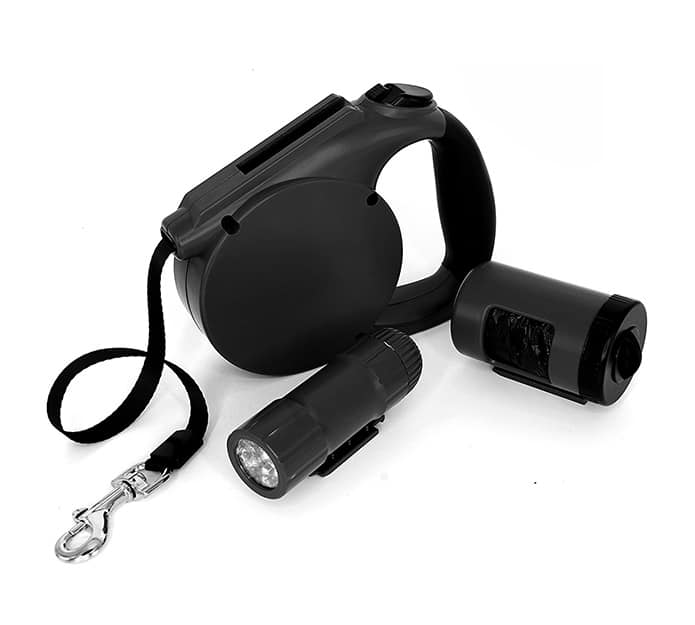 MultiFlex, raztegljiv 8m povodec 3v1 z LED svetilko