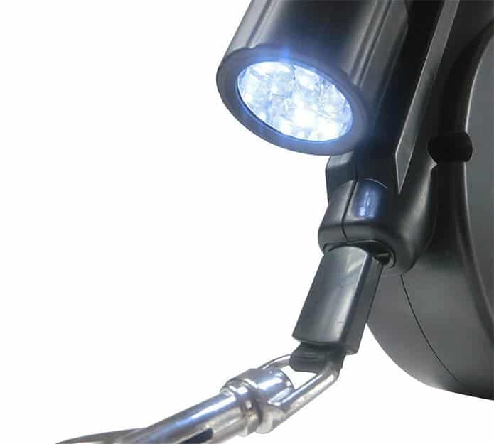 MultiFlex, raztegljiv 8m povodec 3v1 z LED svetilko