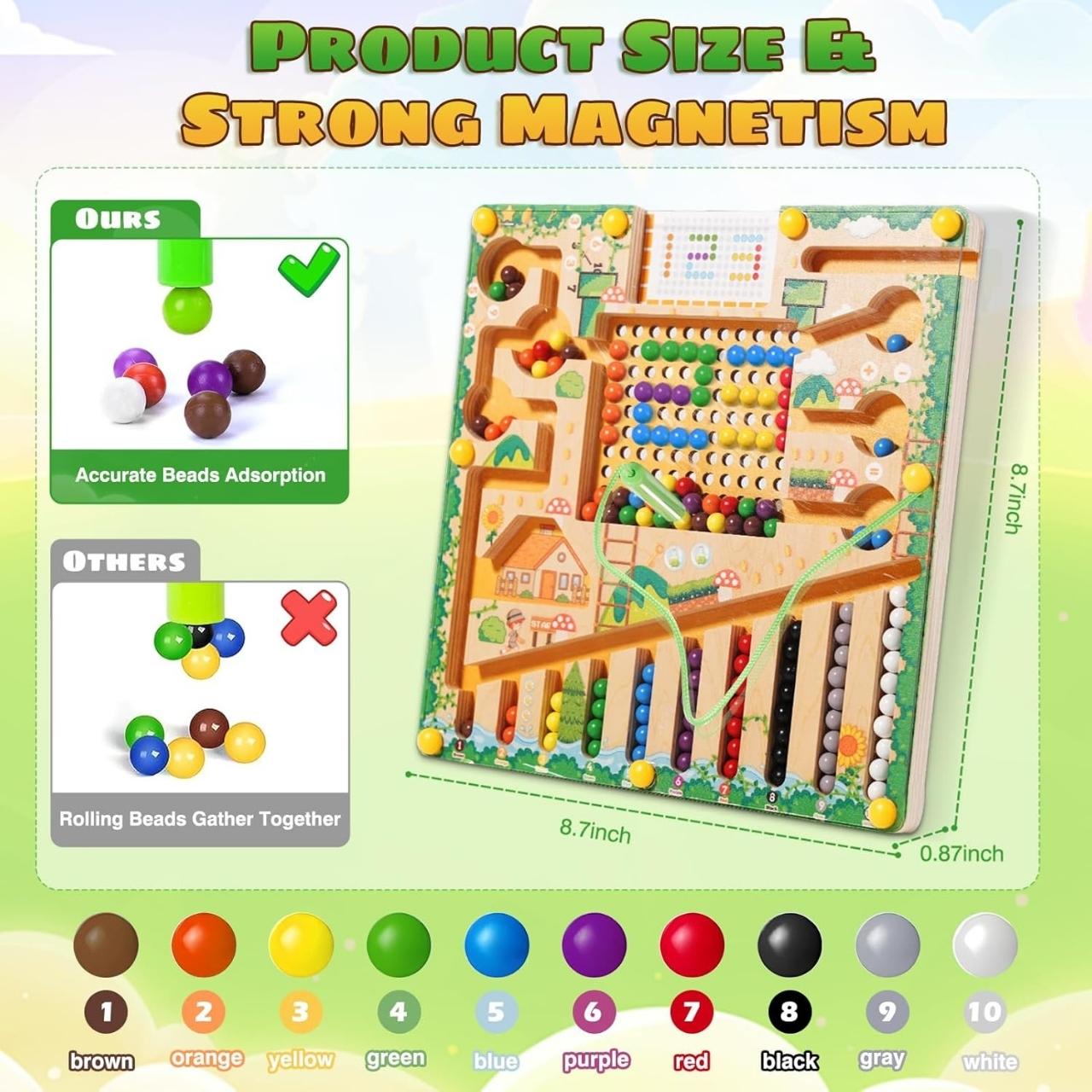 MazeGame, egy fából készült didaktikus játék gyerekeknek