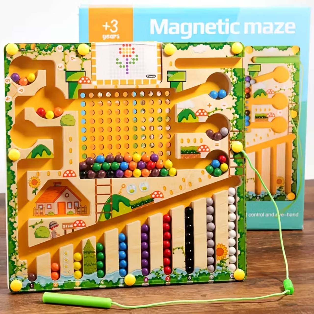 MazeGame, egy fából készült didaktikus játék gyerekeknek