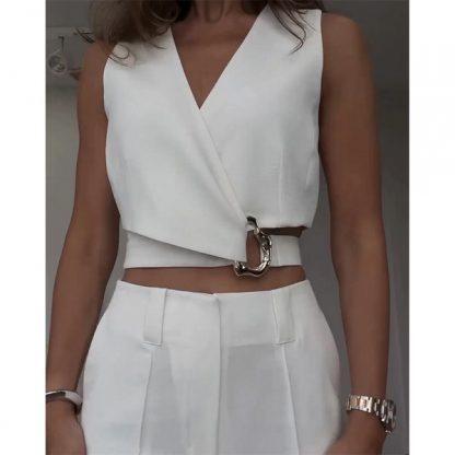 BELKOMPL-SIV-L/XL, Elegáns fehér póló